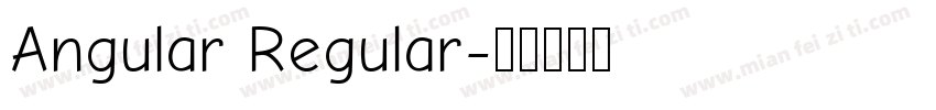 Angular Regular字体转换